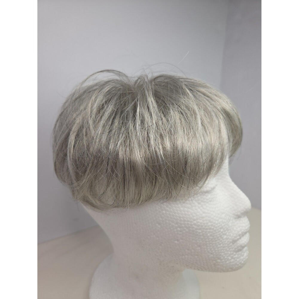 Envy Layered Topper Women Medium Grey Excellent Clip-In Hairpiece Alan Eaton